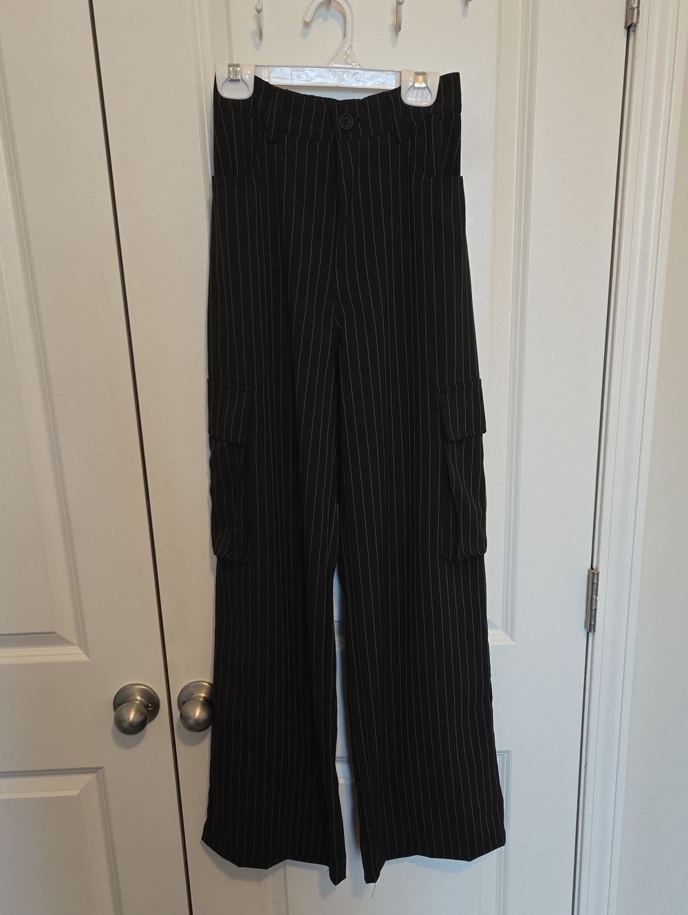 Rachel Paige Pinstripe Cargo Pants